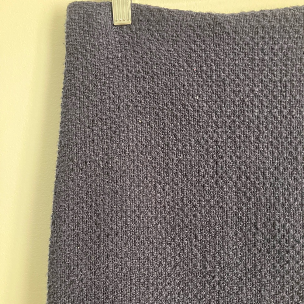 TALBOTS Navy Tweed Faux Wrap Pencil Skirt Size 2 - Picture 3 of 13